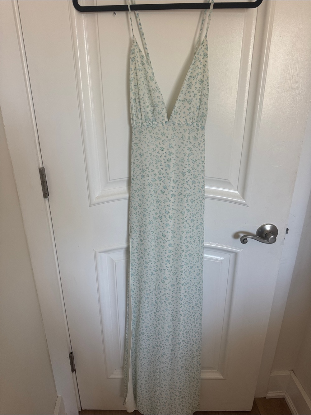Guess Light Blue Floral Maxi Slip Dress